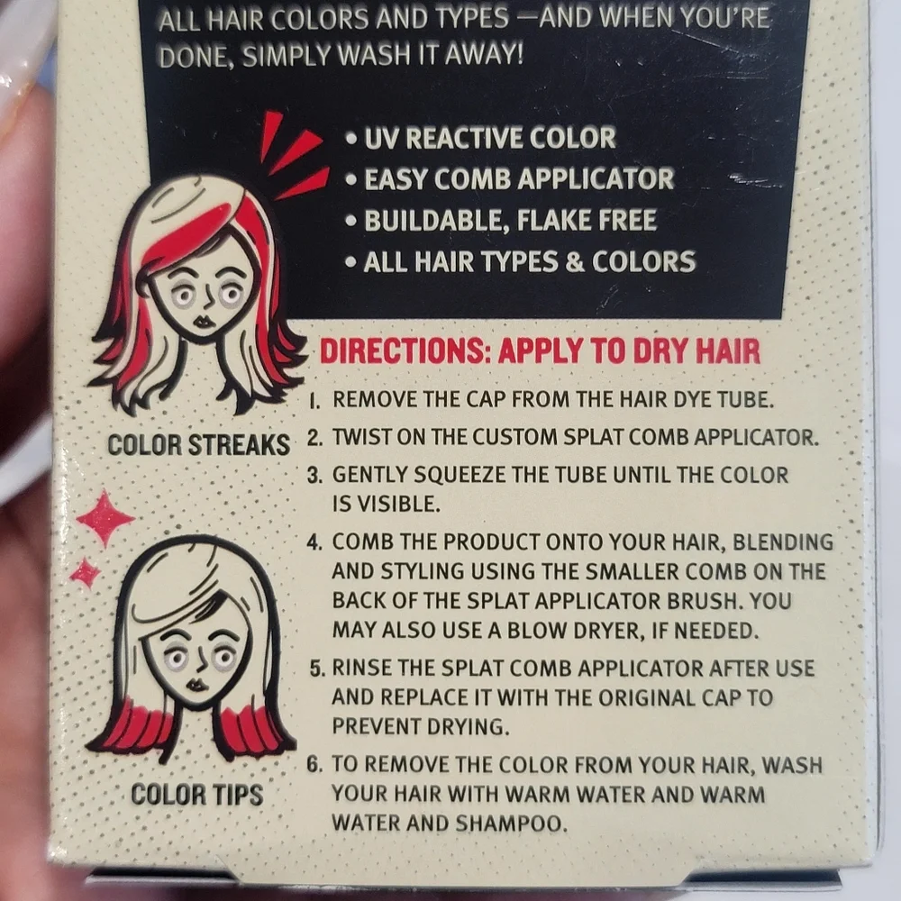 New Halloween Splat 1-Wash Temporary Hair Makeup in 